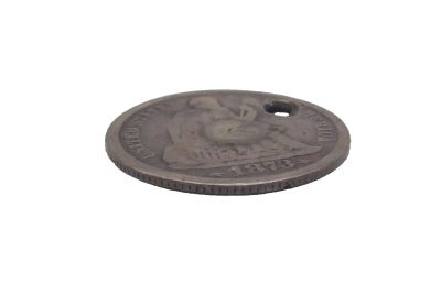 1873 Half Dime Seated Liberty Love Token 90% Silver US Coin