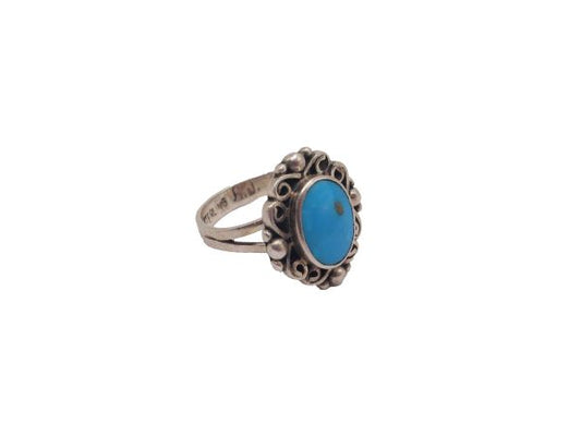 Vintage Sterling Silver Turquoise Southwestern Ring