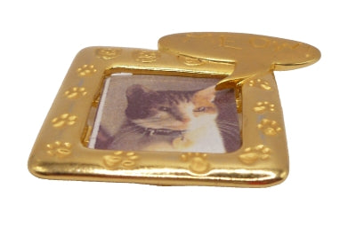 Vintage Jonette Jewelry Cat Meow Photo frame Brooch JJ