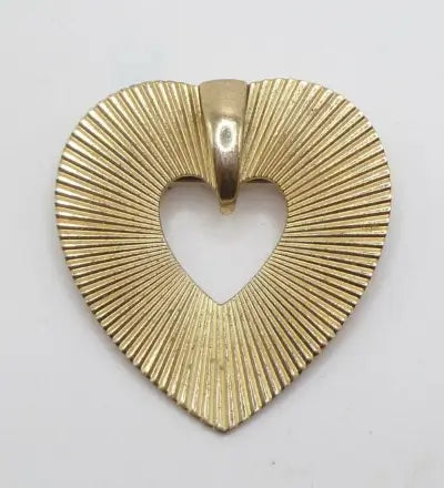 Gold Tone Serling Silver Napier Heart Brooch Pin